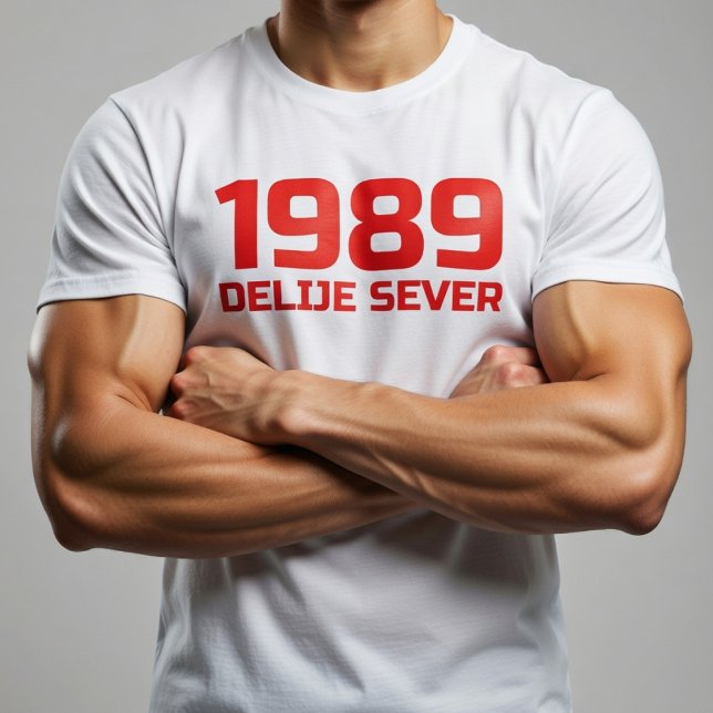 Crveni Tekst Delije Sever 1989 T-Shirt (Von Creator hochgeladen)