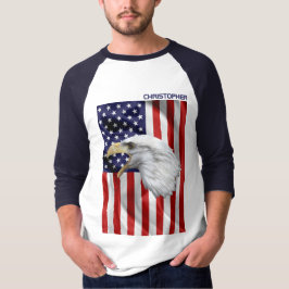 Cry American Eagle, The USA Flag, Patriotic T-Shirt