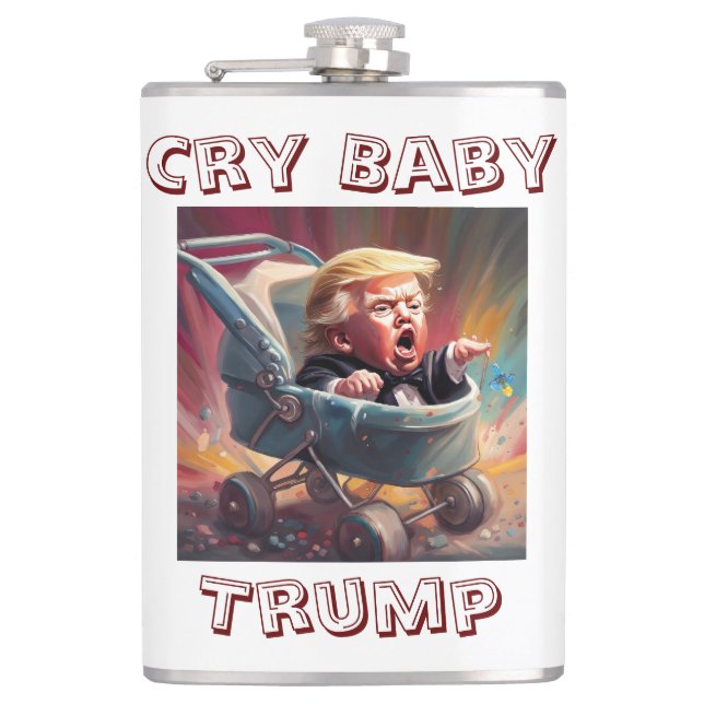Cry Baby Trump Flask Flachmann (Vorderseite)