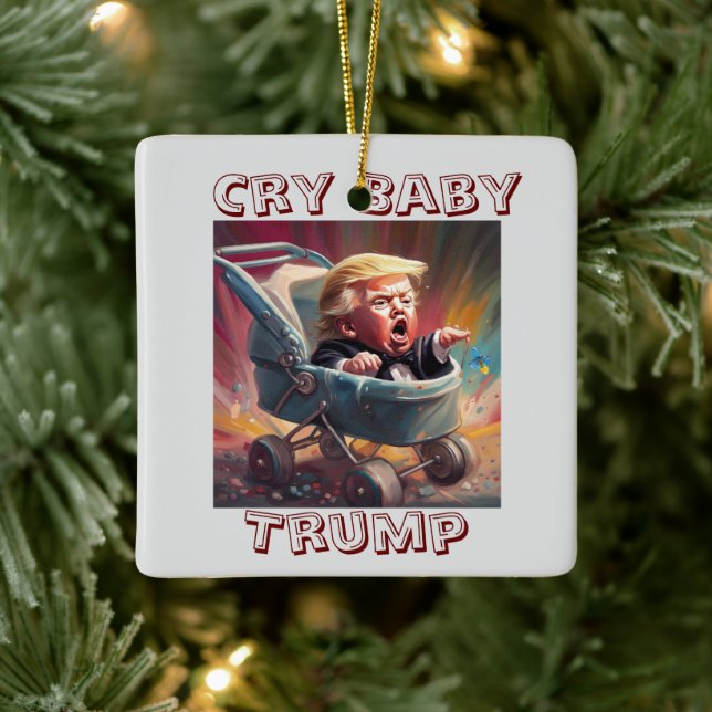 Cry Baby Trump Keramik Ornament (Baum)