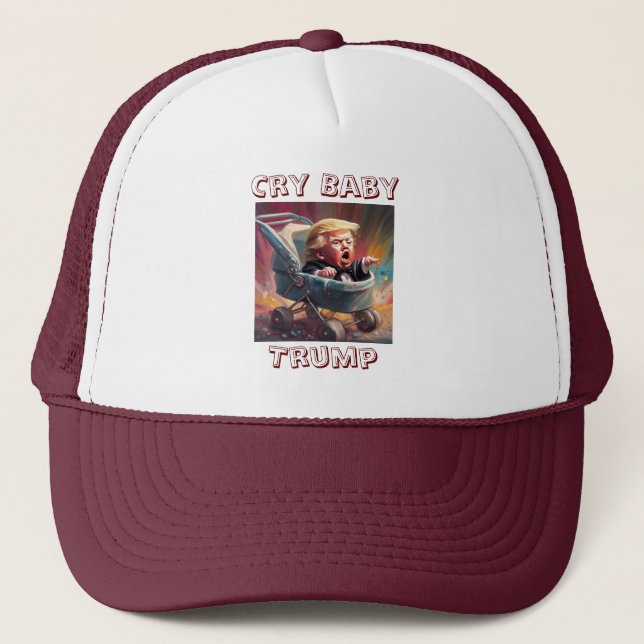 Cry Baby Trump Trucker Hat Truckerkappe (Vorderseite)