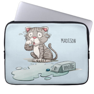 Cry Cat individuelle Name & Color Laptop Ärmel Laptopschutzhülle
