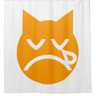 Cry Emoji Cat Duschvorhang