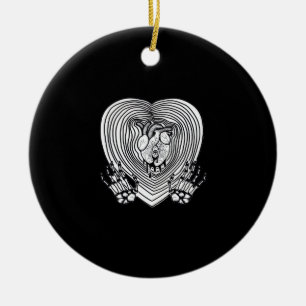Cry Heart Classic - Skeleton Handherz Keramik Ornament