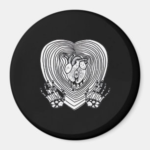 Cry Heart Classic - Skeleton Handherz Magnet