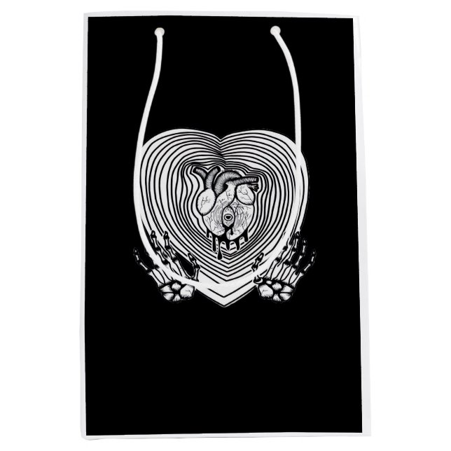 Cry Heart Classic - Skeleton Handherz Mittlere Geschenktüte (Vorderseite)