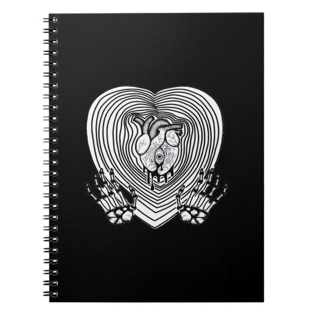 Cry Heart Classic - Skeleton Handherz Notizblock (Vorderseite)