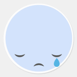 Cry Sad Emoji Runder Aufkleber