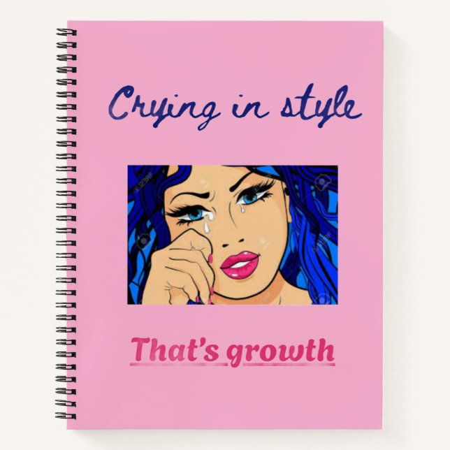 Crying in Style Notebook – Aesthetic Journal Notizbuch (Vorderseite)