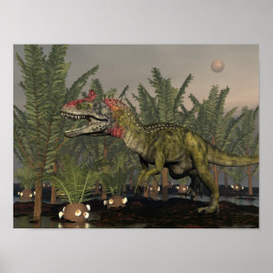 Cryolophosaurusdinosaurier - 3D übertragen Poster