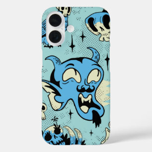 Cryptic Pop – Retro-Totenkopf und Dämonen Hallowee iPhone 16 Hülle