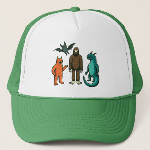Cryptid Friends: Baby Bodysuit One sie w/Bigfoot Truckerkappe