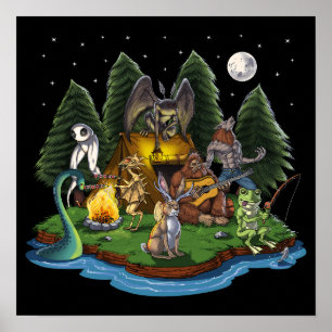Cryptids-Camping Poster