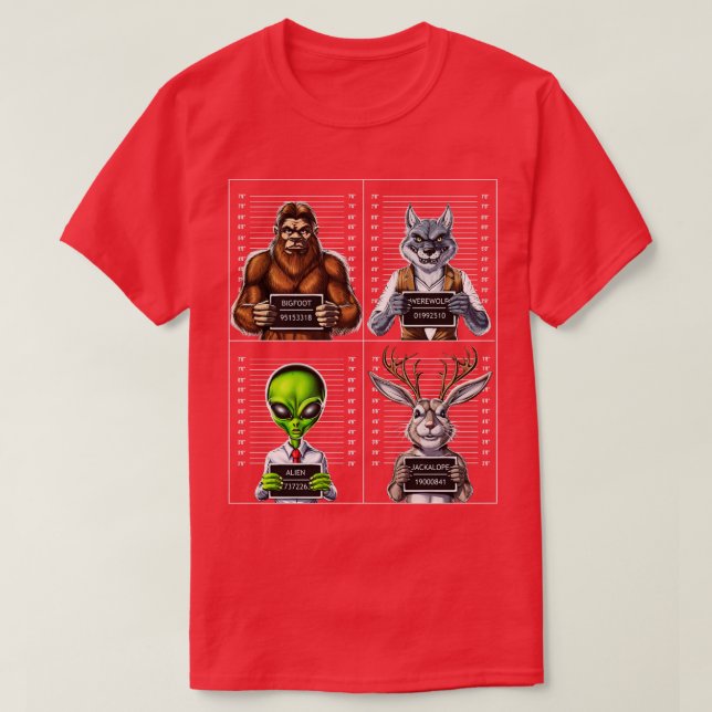 Cryptids Mugshot T-Shirt (Design vorne)