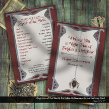 Cryptids of the World Printable Halloween Game