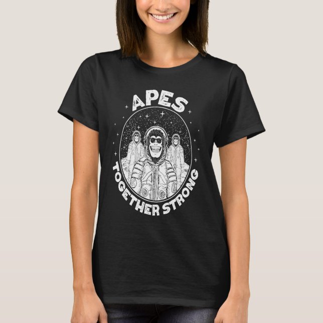 Crypto Apes together strong Ape to the moon T-Shirt (Vorderseite)