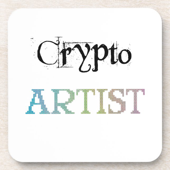 Crypto Artist Light Getränkeuntersetzer (Vorderseite)