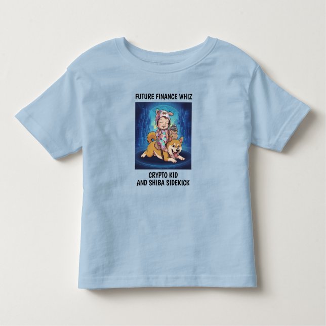 Crypto Baby and Dog Kleinkind T-shirt (Vorderseite)