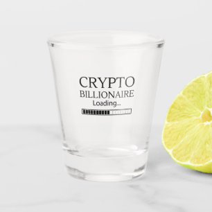 Crypto billionaire laden lustigen Online-Handel Schnapsglas