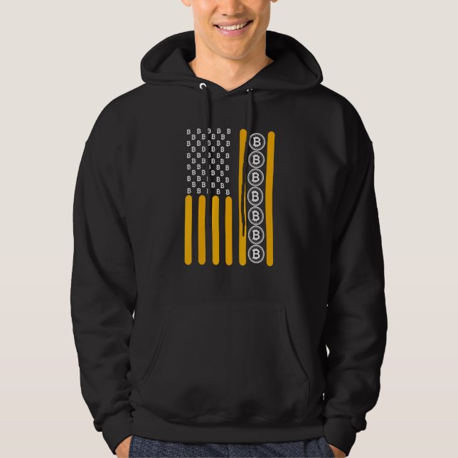 Crypto Bitcoin Cryptowährung Blockchain - Flagge Hoodie (Vorderseite)