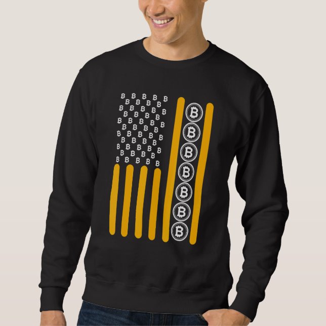 Crypto Bitcoin Cryptowährung Blockchain - Flagge Sweatshirt (Vorderseite)
