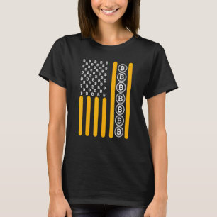 Crypto Bitcoin Cryptowährung Blockchain - Flagge T-Shirt