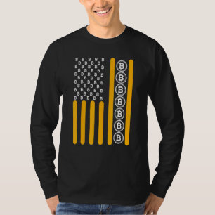 Crypto Bitcoin Cryptowährung Blockchain - Flagge T-Shirt