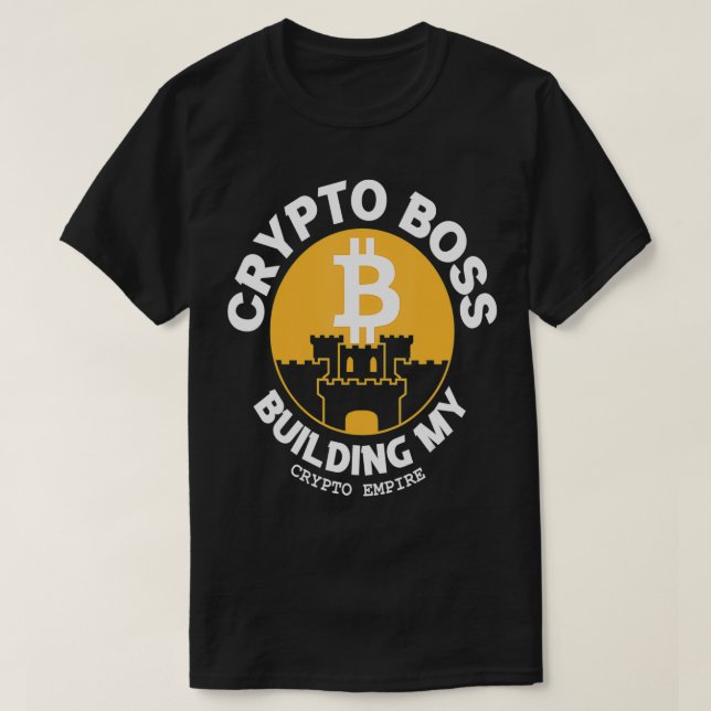 Crypto Boss Gebäude My Crypto Empire Bitcoin Bloc T-Shirt (Design vorne)