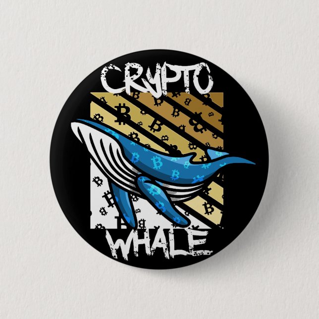 Crypto Btc Whale - Kryptomünze Button (Vorderseite)