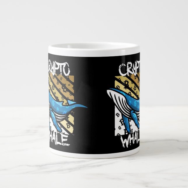Crypto Btc Whale - Kryptomünze Jumbo-Tasse (Vorderseite)