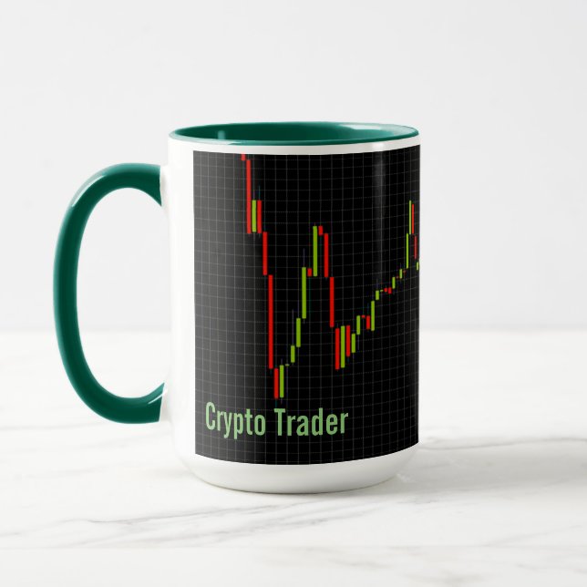 Crypto Candlestick Personalisiertes Gelddesign Tasse (Links)