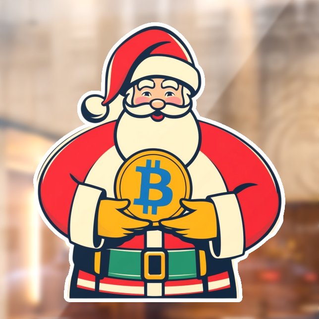 Crypto Claus Holiday Window Cloning Fensteraufkleber (Blatt 2)
