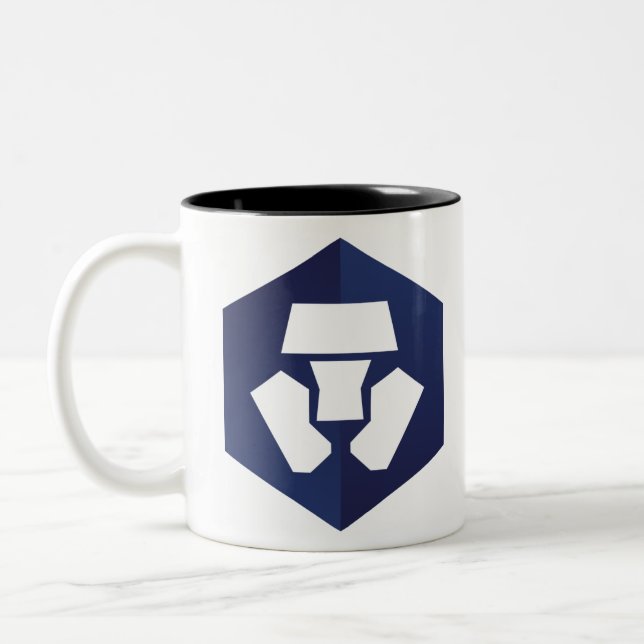 Crypto.com codieren CRO-Logo Crypto Blockchain Zweifarbige Tasse (Links)