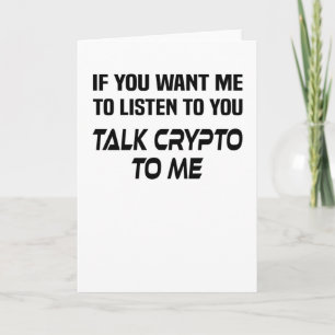 Crypto Crypto Cryptocurrency Trader Miner Saying Karte