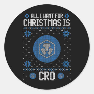 Crypto Currency Talk - Crytpo.com Weihnachten Runder Aufkleber