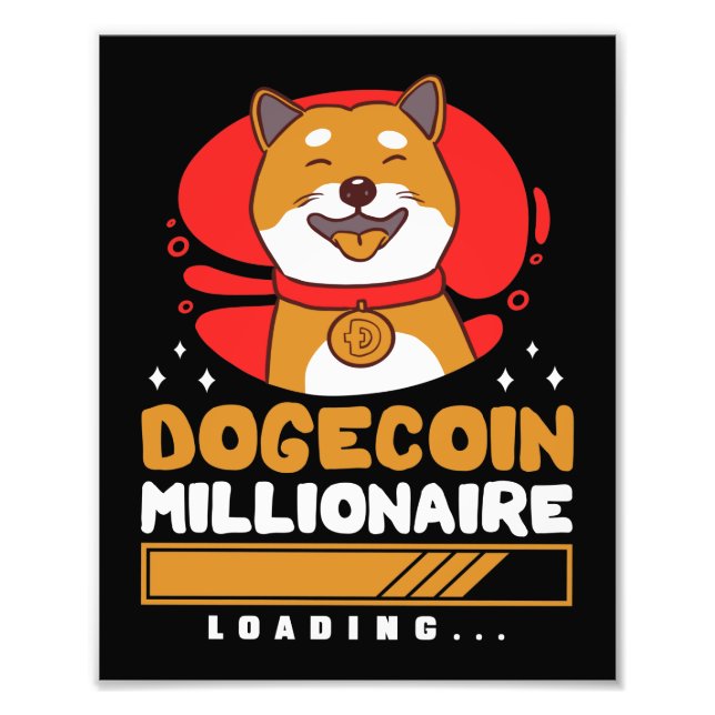 Crypto DogeCoin Millionaire Loading Fotodruck (Vorne)