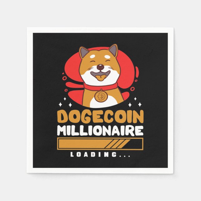 Crypto DogeCoin Millionär lädt Serviette (Vorderseite)
