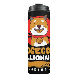 Crypto DogeCoin Millionär lädt Thermosbecher