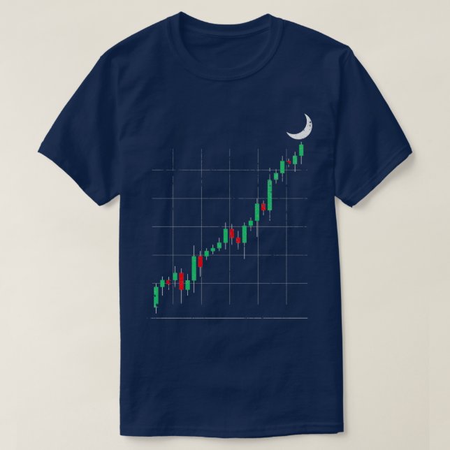 Crypto-Handel mit dem Mondkandlesticks-Händler T-Shirt (Design vorne)