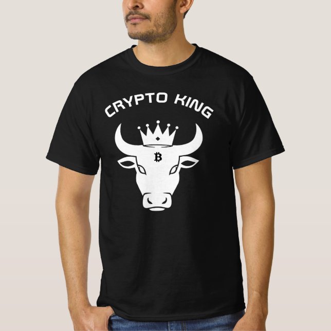 Crypto King Personalisiert Black T-Shirt (Vorderseite)