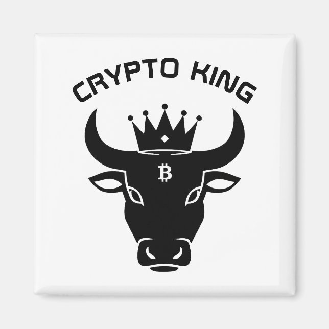 Crypto King Personalisiert White Magnet (Vorne)