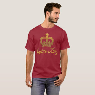 Crypto-König-T-Shirt in Marone und Gold T-Shirt