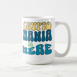 Crypto Mania Retro Blue Tasse