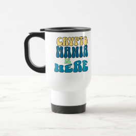 Crypto Mania Retro Blue Travel Mug Reisebecher