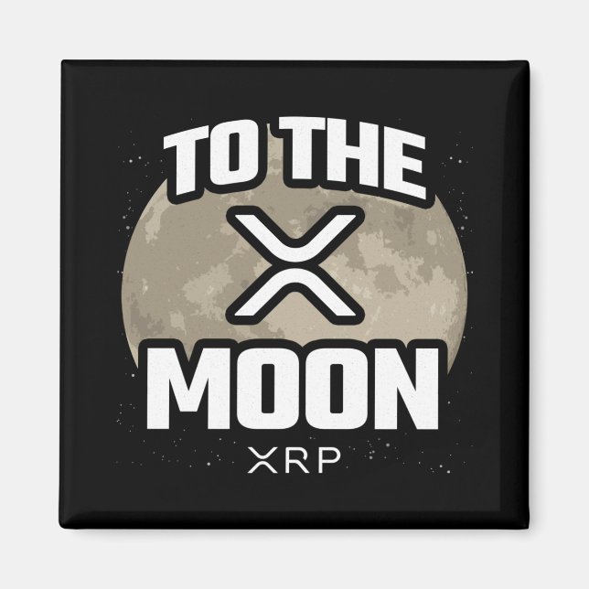 Crypto Meme XRP auf den Mond Kryptowährungsangebot Magnet (Vorne)