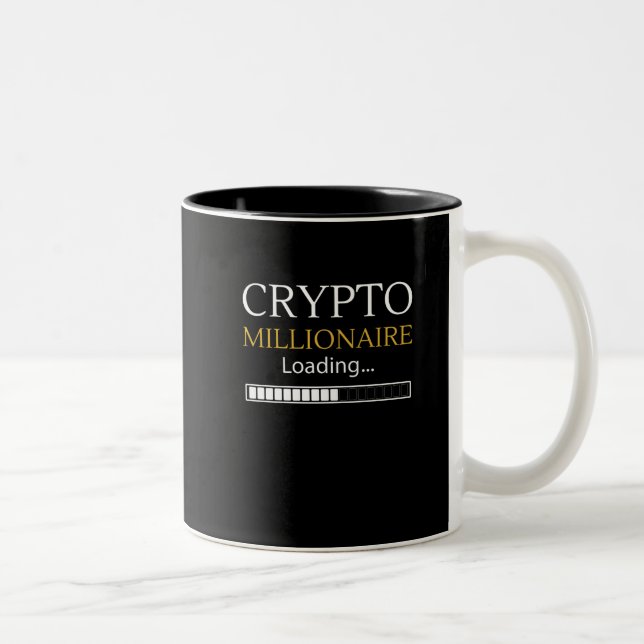 Crypto Millionaire Laden lustige Münzhändler Zweifarbige Tasse (Rechts)