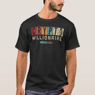Crypto Millionaire Laden Vintages Bitcoin da T-Shirt
