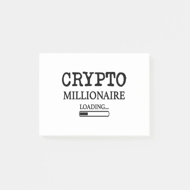 Crypto Millionaire-Ladung Post-it Klebezettel (Vorderseite)