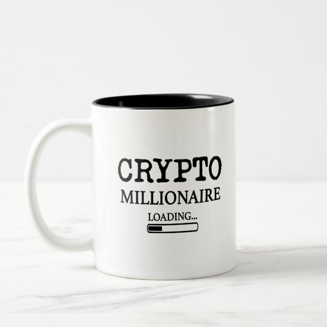 Crypto Millionaire-Ladung Zweifarbige Tasse (Links)