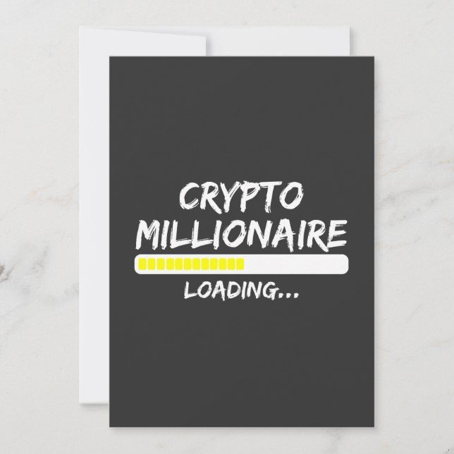 Crypto Millionaire Loading Bitcoin Einladung (Vorderseite)